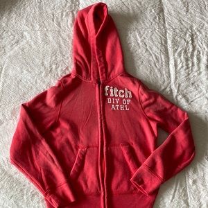 Abercrombie Kids red zip up hoodie size S.